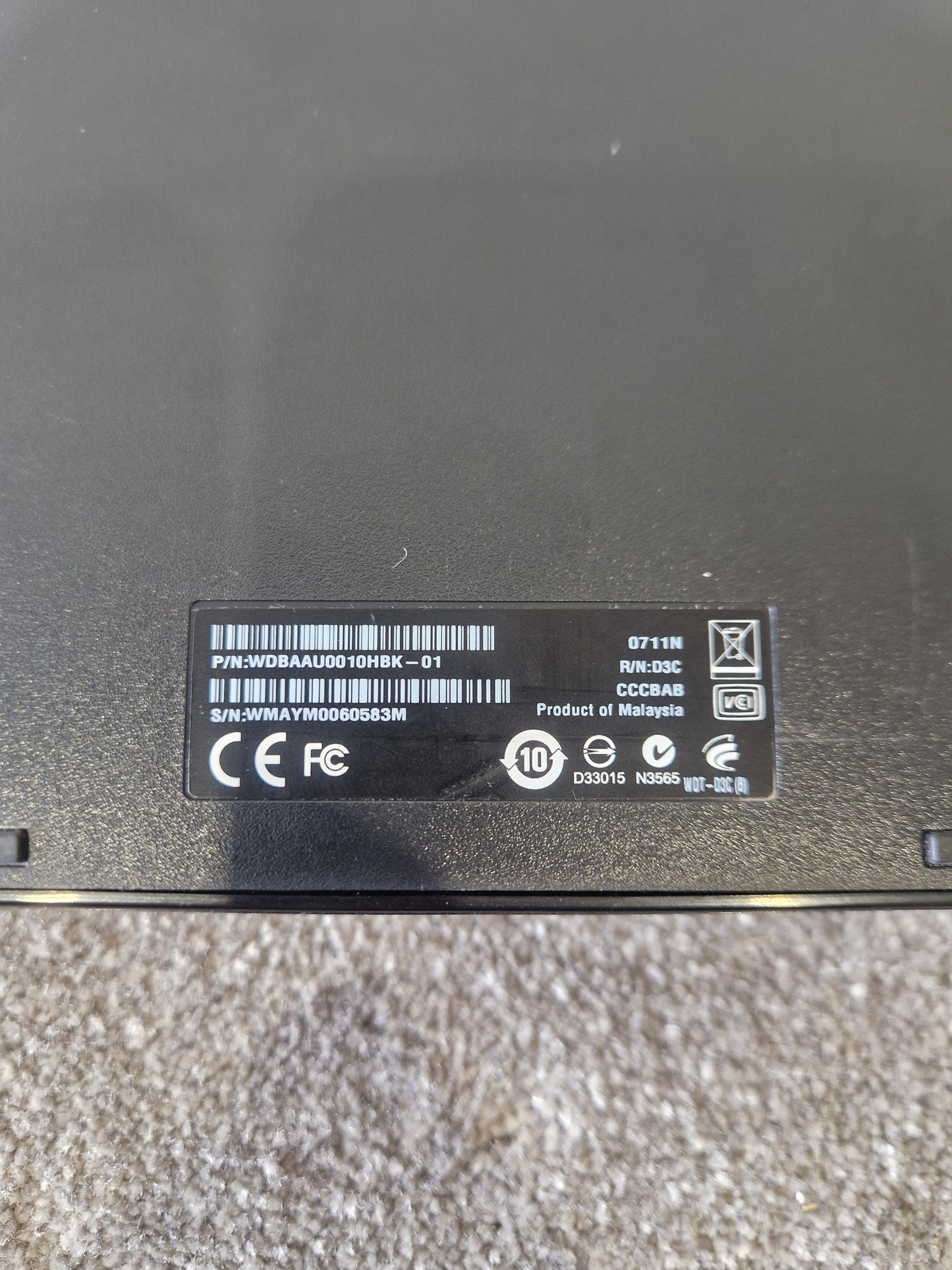 Western Digital External Audio Hard Drive - 1TB Storage High Capacity, Fast Transfer - Excellent w/ Power Supply & Connector Cable