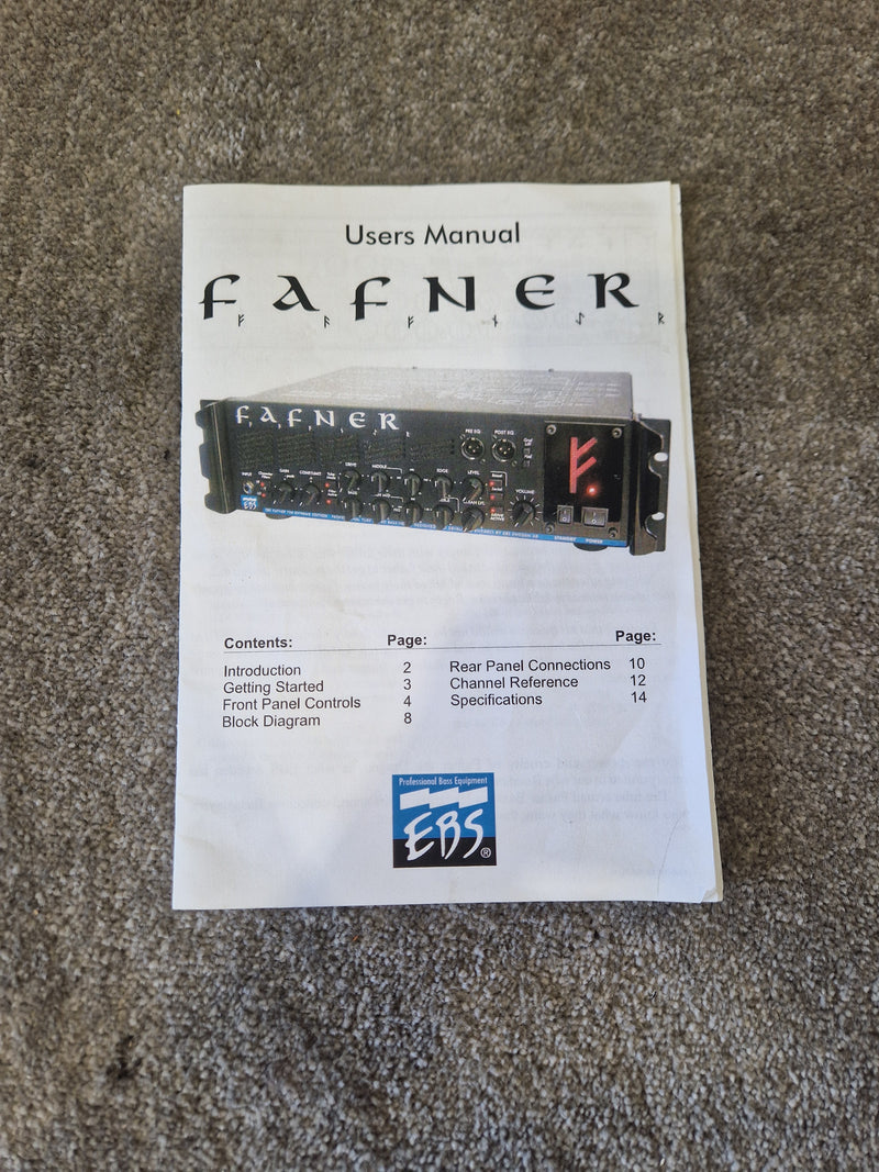 Ebs Fafner II Bass Amp 750w Output - High Power, Lightweight - Excellent w/ Manuals - Image 15