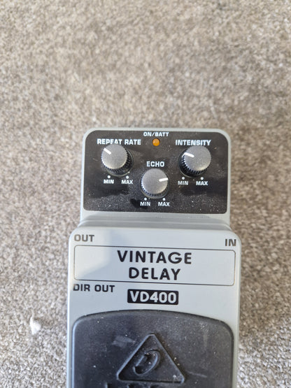 Behringer Vd400 - Vintage-Style Overdrive Pedal, True Bypass - Excellent w/ Original Box & Manuals
