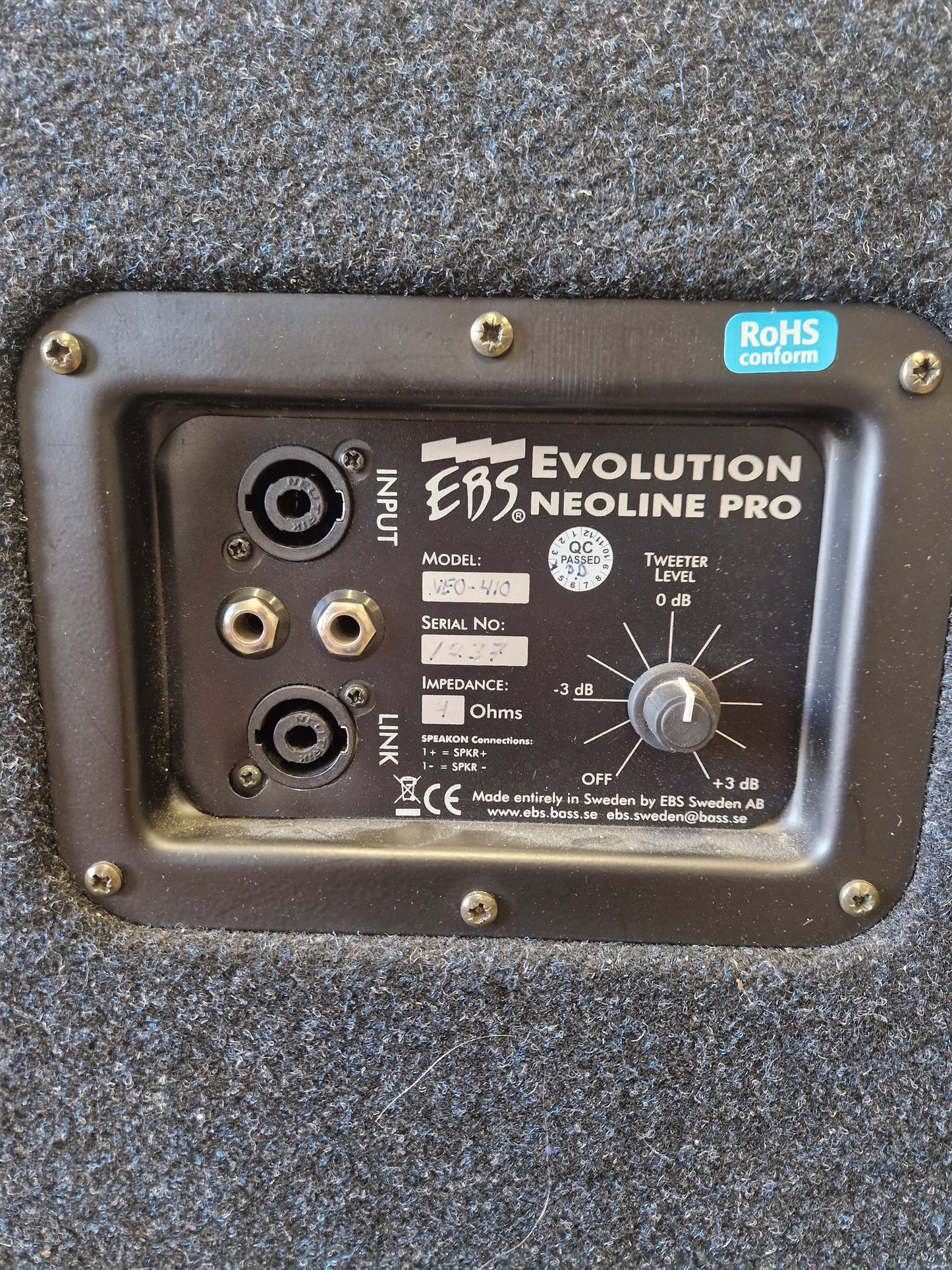 Ebs Neodymium 4x10 Cabinet - Lightweight, High-Power - Excellent