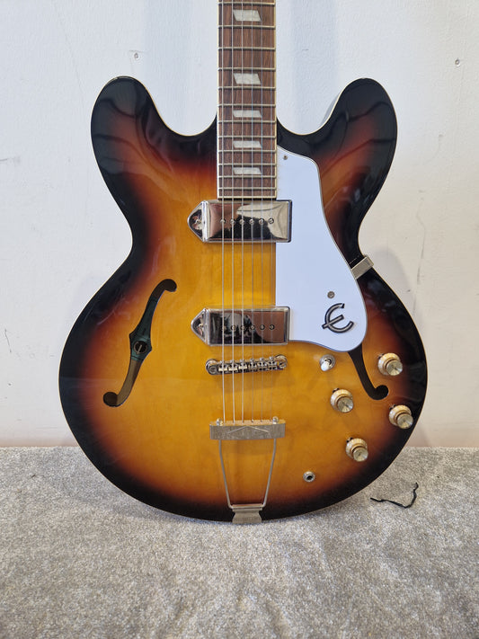 Epiphone Casino Reissue - Semi-Hollow Electric Guitar, Vintage Sunburst - Excellent w/ Original Box & Stickers