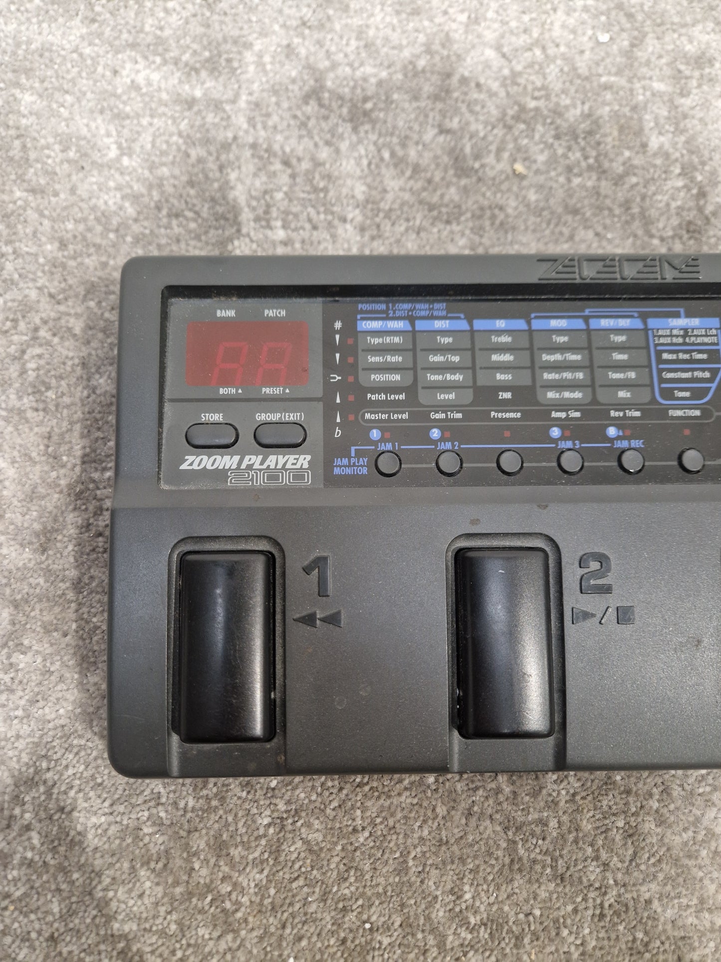 Zoom 2100 Effects Pedal - Multi-Effects, 24-bit Processing - Very Good w/ Original Box & Power Supply & Manuals
