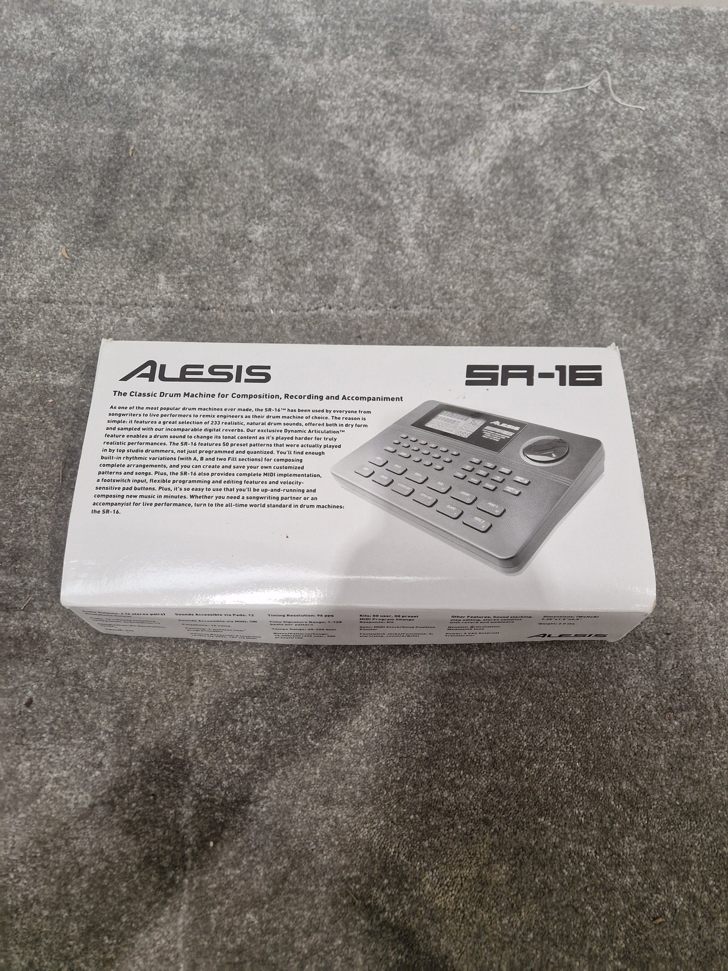 Alesis Sr-16 Drum Machine - 16-Bit, 24 Tracks - Excellent w/ Original Box & Power Supply & Manuals