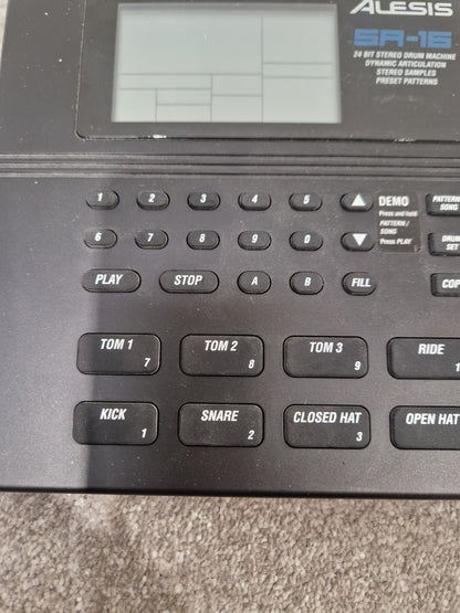 Alesis Sr-16 Drum Machine - 16-Bit, 24 Tracks - Excellent w/ Original Box & Power Supply & Manuals