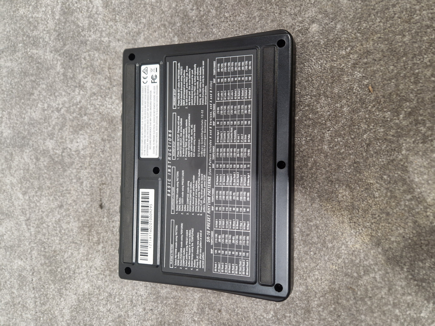 Alesis Sr-16 Drum Machine - 16-Bit, 24 Tracks - Excellent w/ Original Box & Power Supply & Manuals