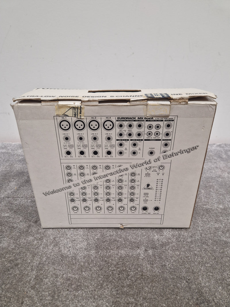 Behringer Mx-802a - 8-Channel Mixer, FX Send - Excellent w/ Original Box & Power Supply & Manuals - Image 2