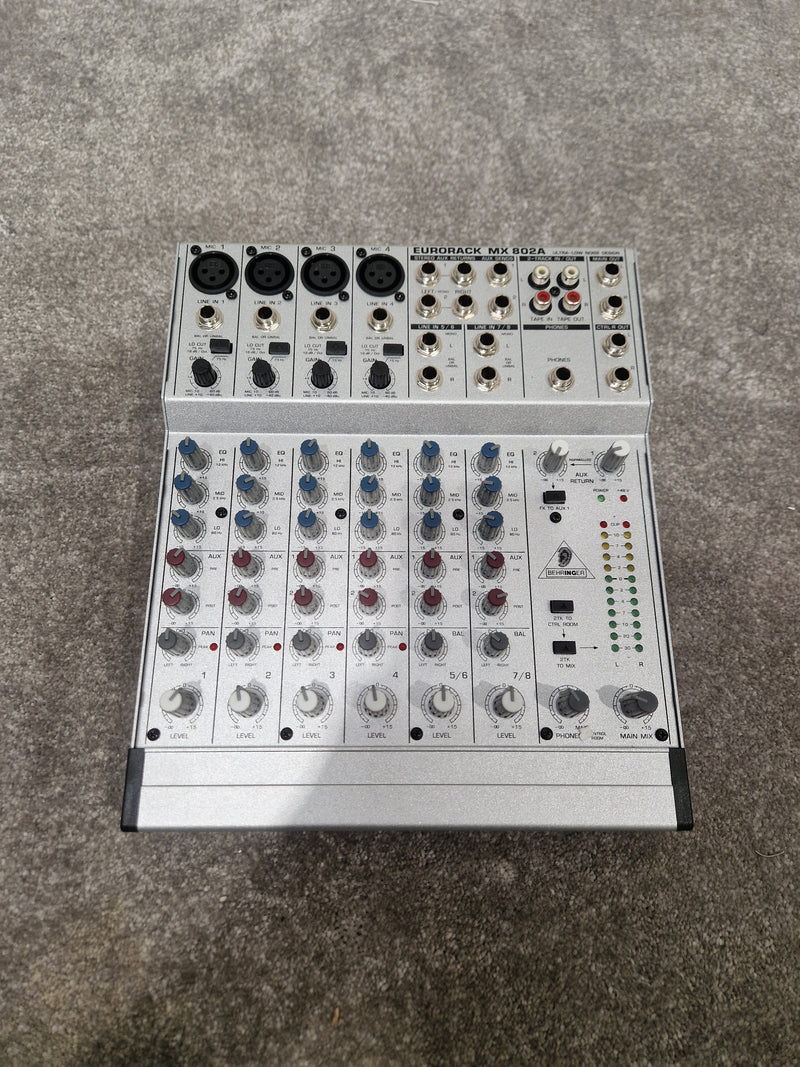 Behringer Mx-802a - 8-Channel Mixer, FX Send - Excellent w/ Original Box & Power Supply & Manuals - Image 1