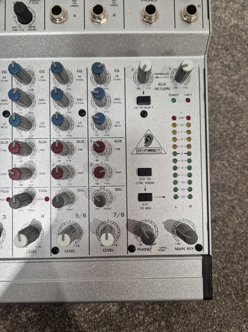 Behringer Mx-802a - 8-Channel Mixer, FX Send - Excellent w/ Original Box & Power Supply & Manuals - Image 12