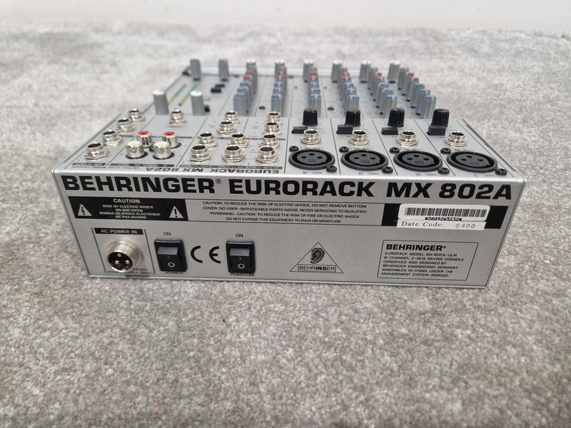 Behringer Mx-802a - 8-Channel Mixer, FX Send - Excellent w/ Original Box & Power Supply & Manuals - Image 4