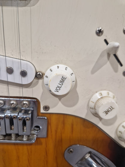 Fender Squier Strat - Electric Guitar, Maple Neck - Very Good w/ Fender Soft Case