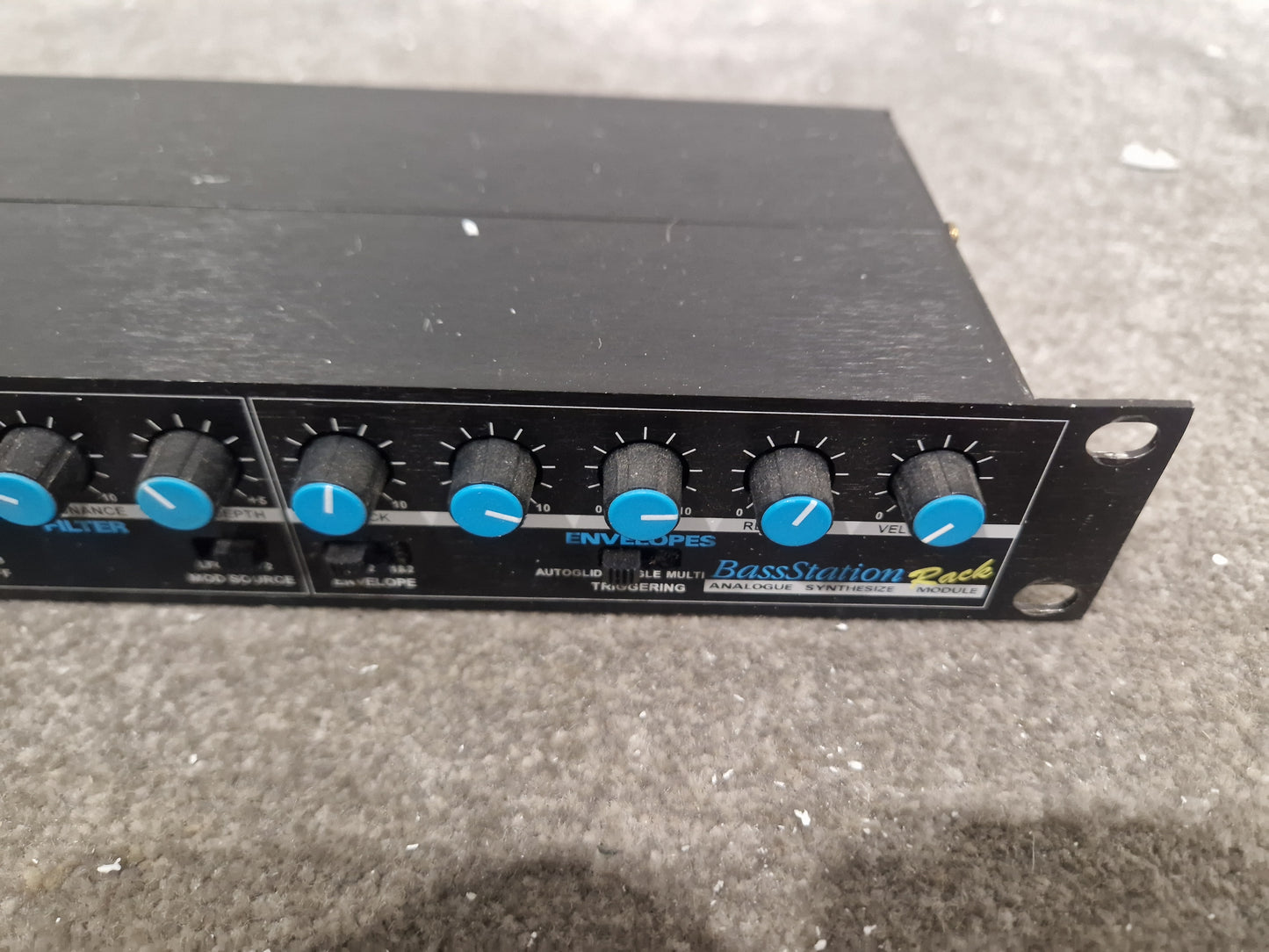 Novation Bass Station Rack - Analog Synthesizer, MIDI Control - Very Good w/ Original Box & Power Supply & Manuals