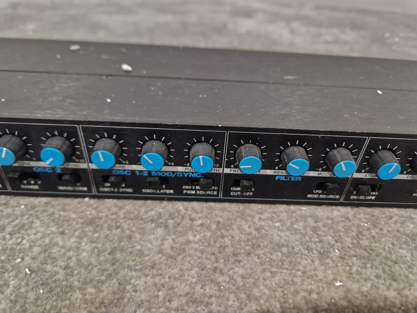 Novation Bass Station Rack - Analog Synthesizer, MIDI Control - Very Good w/ Original Box & Power Supply & Manuals