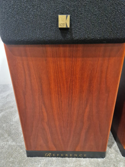 Pair of KEF Reference Series Model One ~ Two High-Fidelity Speakers, Uni-Q Driver Array - Excellent w/ Feet for speaker