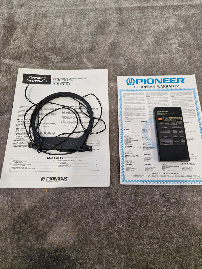 Pioneer RX-Z7L Hi-fi Stack  - High-Fidelity Audio System - Excellent w/ Manuals & Certification & Remote control - Image 5