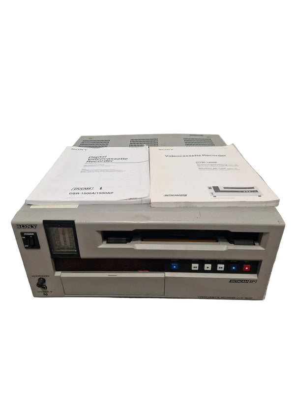 Sony Uvw-1800p U-Matic Videocassette Recorder - Professional Grade, Hi-Fi Audio - Spares or Repair w/ Manuals