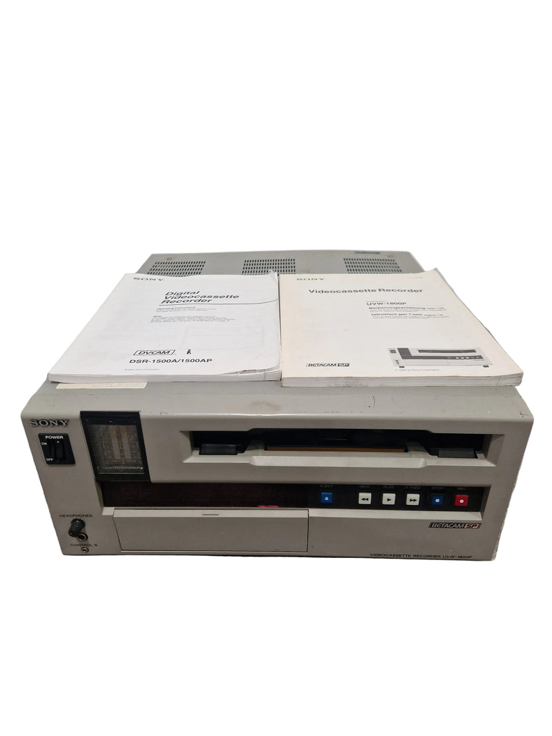 Sony Uvw-1800p U-Matic Videocassette Recorder - Professional Grade, Hi-Fi Audio - Spares or Repair w/ Manuals - Image 1