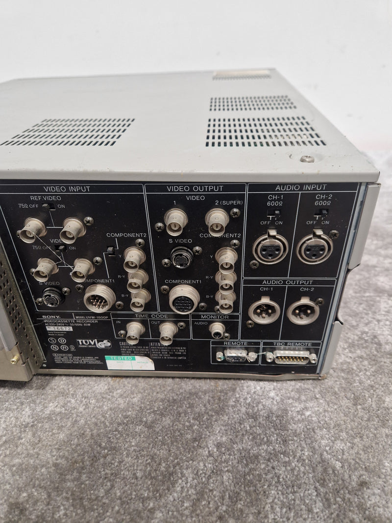 Sony Uvw-1800p U-Matic Videocassette Recorder - Professional Grade, Hi-Fi Audio - Spares or Repair w/ Manuals - Image 11