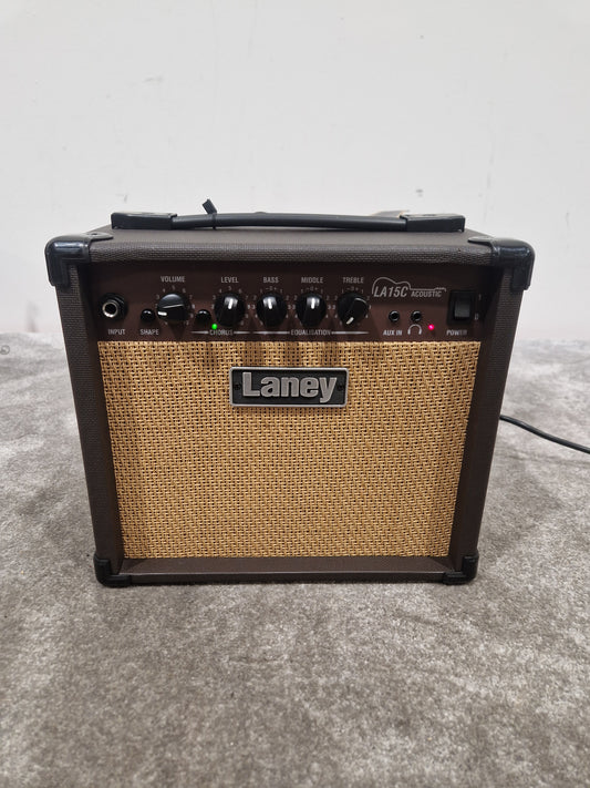Laney La15c Amplifier - 15 Watts, Custom Voicing - Mint w/ Original Box & Tags and two guitar cables
