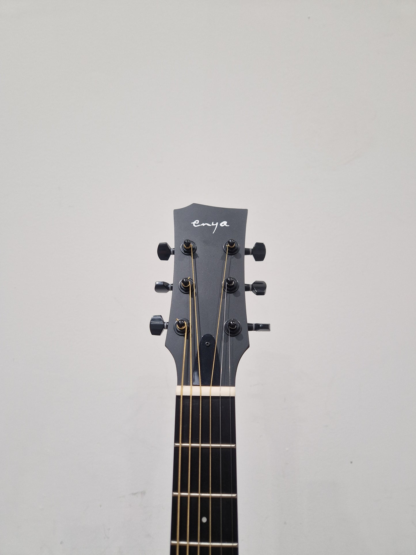 Enya Em/x0/bk Acoustic Guitar - Carbon Fiber Construction, Travel-Friendly - Excellent w/ Soft Case