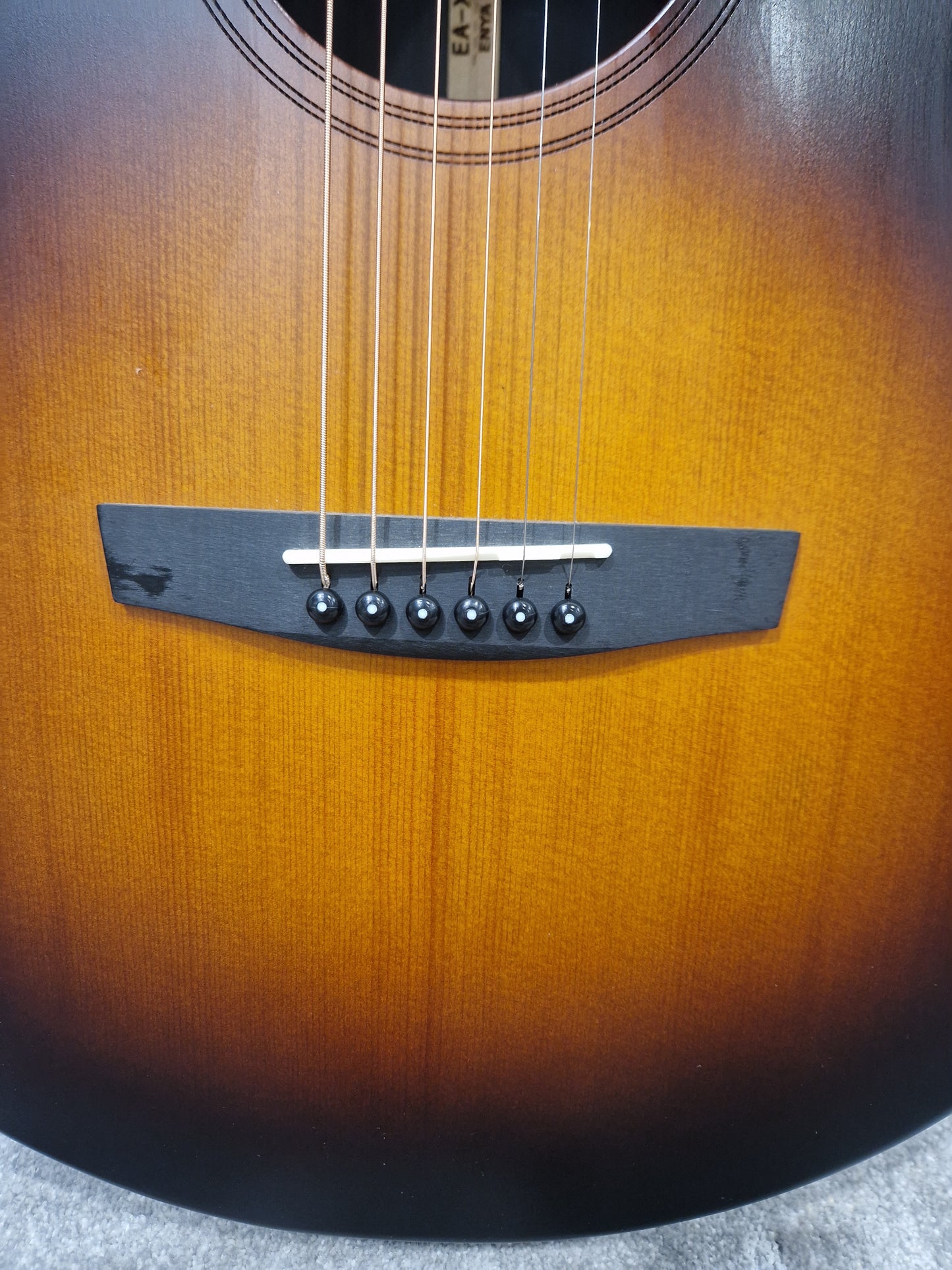 Enya Ea-x1 Pro Acoustic Guitar - Solid Mahogany Top, EQ System - Excellent w/ Manuals & Soft Case & Guitar Accessories