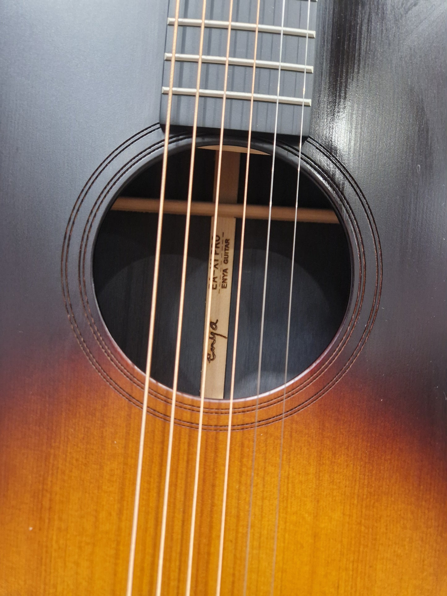 Enya Ea-x1 Pro Acoustic Guitar - Solid Mahogany Top, EQ System - Excellent w/ Manuals & Soft Case & Guitar Accessories