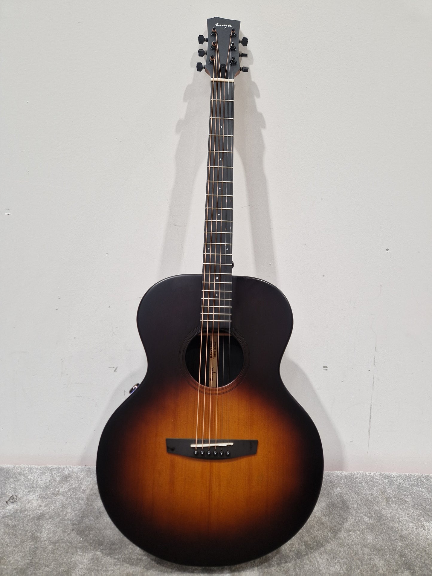 Enya Ea-x1 Pro Acoustic Guitar - Solid Mahogany Top, EQ System - Excellent w/ Manuals & Soft Case & Guitar Accessories