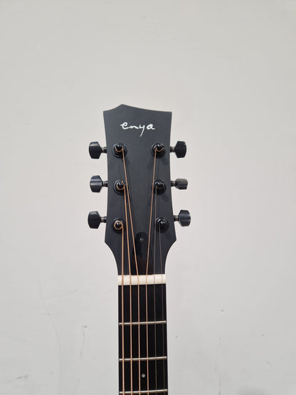 Enya Ea-x1 Pro Acoustic Guitar - Solid Mahogany Top, EQ System - Excellent w/ Manuals & Soft Case & Guitar Accessories