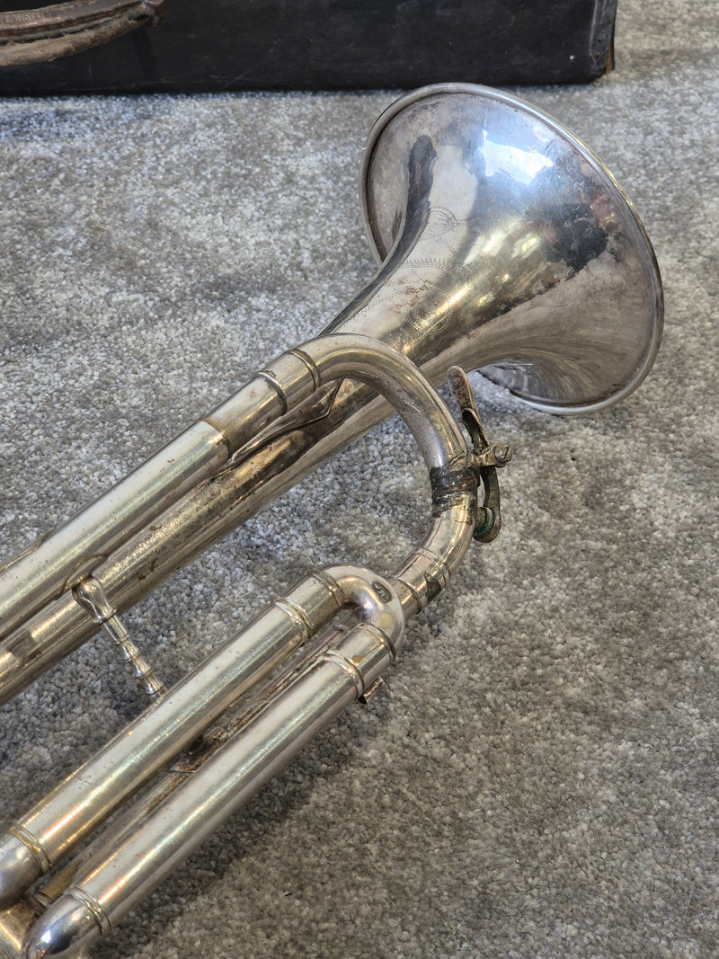 Miraphone Silver Trumpet - Bb Trumpet - Fair w/ Hard Case - Image 2