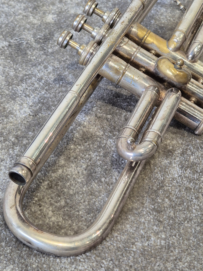 Miraphone Silver Trumpet - Bb Trumpet - Fair w/ Hard Case - Image 4
