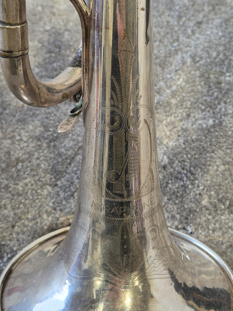 Miraphone Silver Trumpet - Bb Trumpet - Fair w/ Hard Case - Image 7
