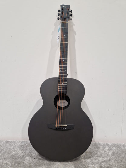 Enya Ea-xo-bk Acoustic Guitar - Carbon Fiber Construction, Built-in Electronics - Mint w/ Soft Case
