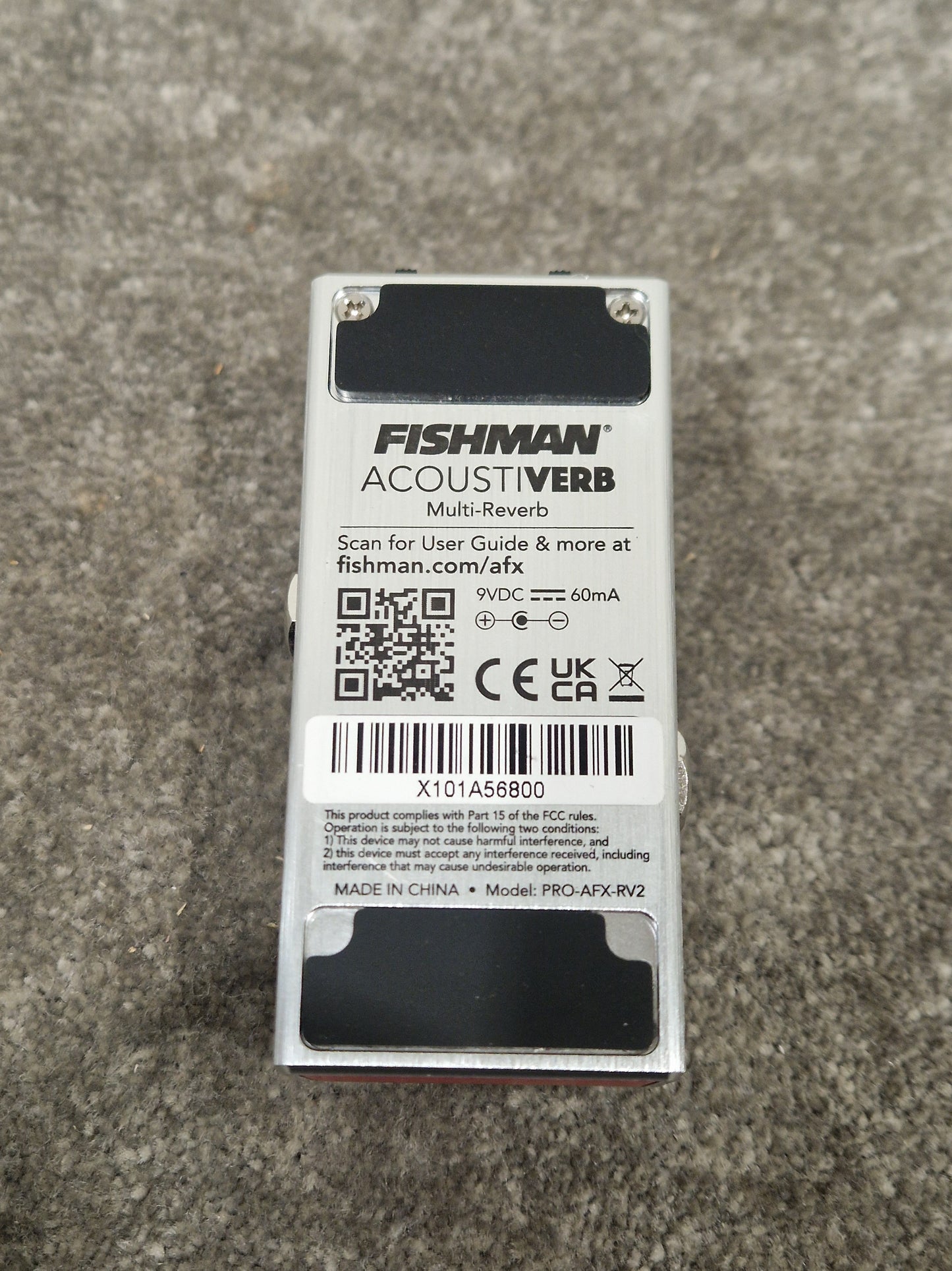Fishman Acousticverb Afx Effects Pedal - Reverb & Chorus, Stereo Output - Excellent w/ Original Box & Power Supply