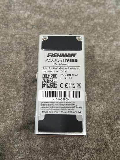 Fishman Acousticverb Afx Effects Pedal - Reverb & Chorus, Stereo Output - Excellent w/ Original Box & Power Supply
