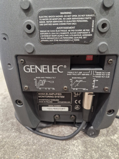 Genelec 8030a Studio Monitor - Compact Design, Accurate Sound - Excellent w/ Power Supply & MIDI aux cable