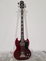 Epiphone SG Bass Eb-3 Cherry Red Bass Guitar - Mahogany Body, Sidewinder Pickup - Very Good - Image 2