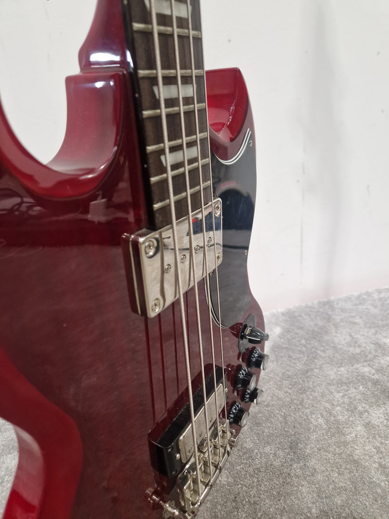 Epiphone SG Bass Eb-3 Cherry Red Bass Guitar - Mahogany Body, Sidewinder Pickup - Very Good - Image 8
