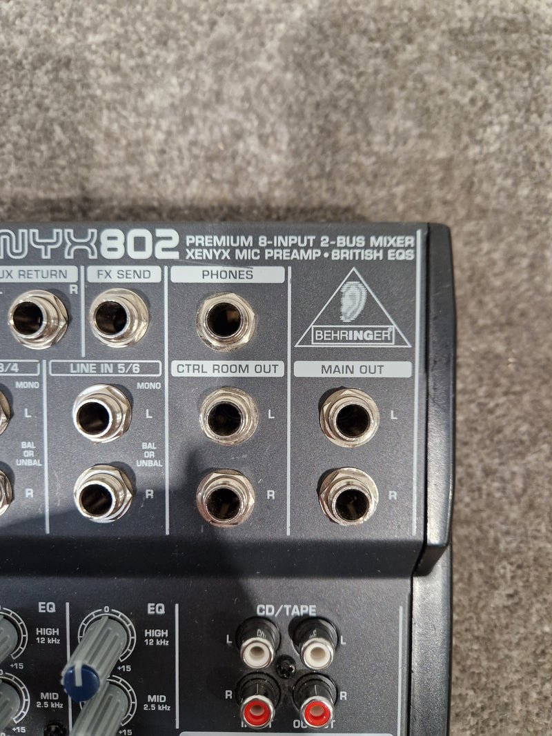Behringer Xenyx 802 Mixer - 8-Input, 2-Bus - Very Good w/ Original Box & Power Supply & Manuals - Image 4