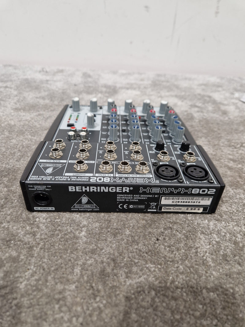 Behringer Xenyx 802 Mixer - 8-Input, 2-Bus - Very Good w/ Original Box & Power Supply & Manuals - Image 2