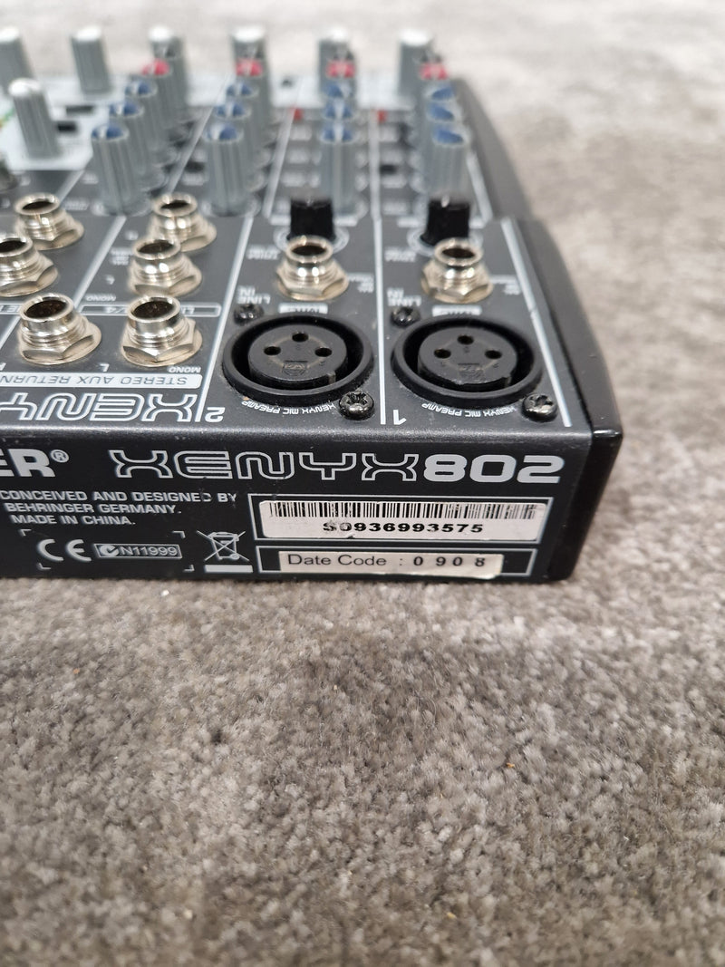 Behringer Xenyx 802 Mixer - 8-Input, 2-Bus - Very Good w/ Original Box & Power Supply & Manuals - Image 11