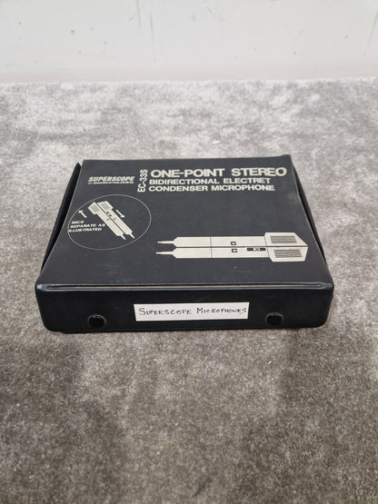 Superscope by Marantz EC-33s Mic - Professional Condenser Microphone - High-Fidelity Audio - Very Good w/ Manuals & Soft Case & Mic holder & Mic cover
