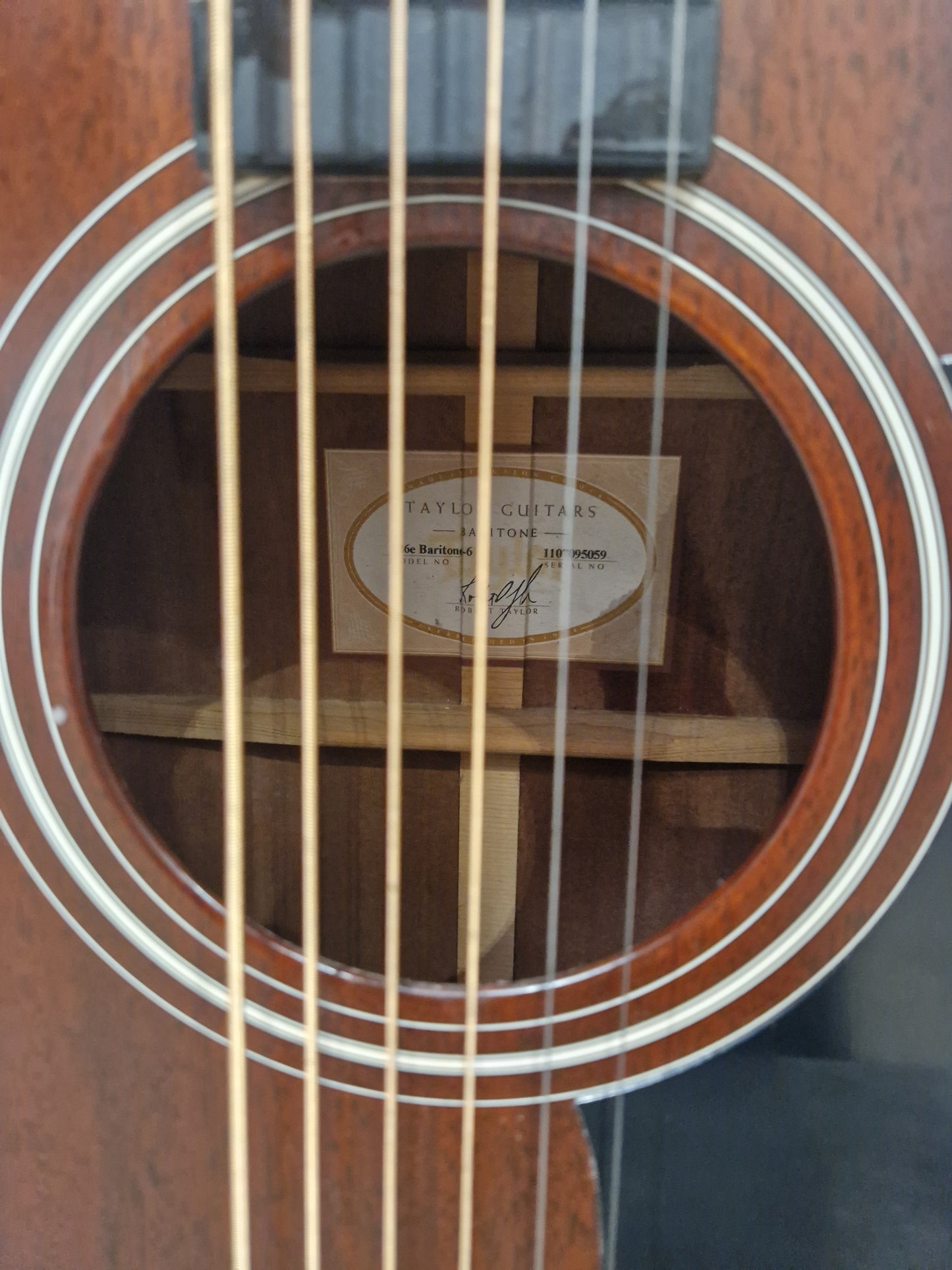 Taylor 326e Baritone 6 String Acoustic Guitar - Baritone Scale, Solid Wood - Excellent w/ Manuals & Certification & Hard Case