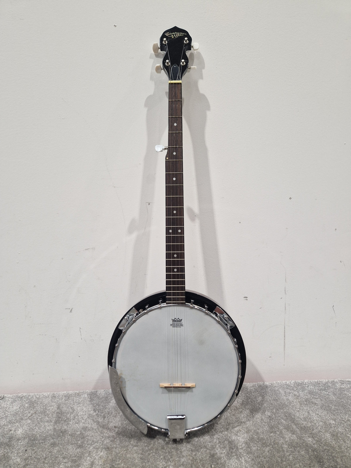 Remo Countryman Banjo - 5-String, Remo Weatherking Head - Very Good w/ Manuals & Hard Case & strings