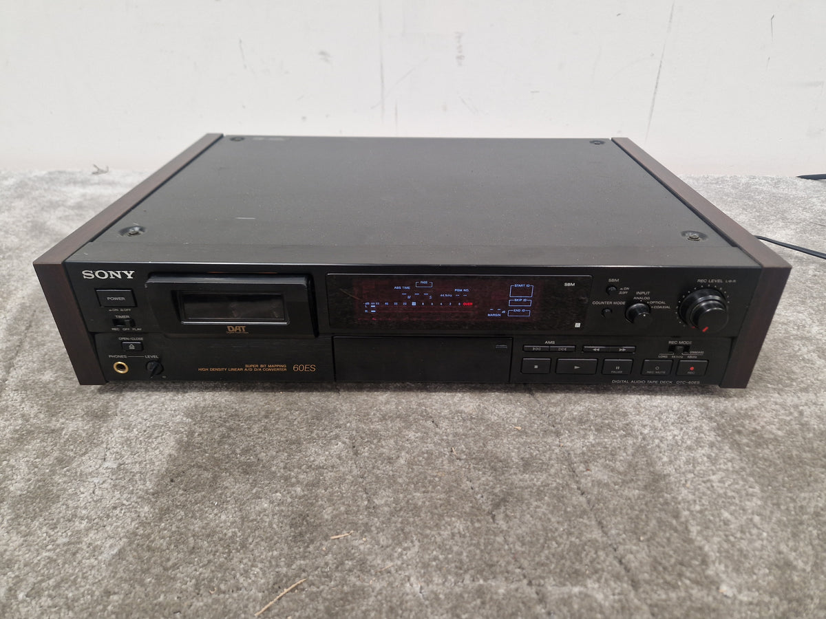 Sony DTS-60ES DAT Recorder – Dual Capstan, Digital I/O – ES Series – Fair Condition