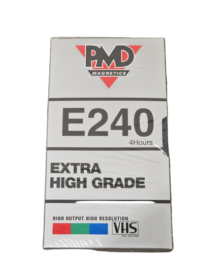 PMD Magnetics E240 VHS Tape - High Quality Recording, Long Play - Like New