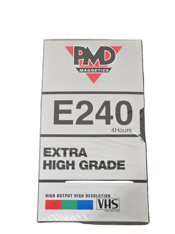 PMD Magnetics E240 VHS Tape - High Quality Recording, Long Play - Like New