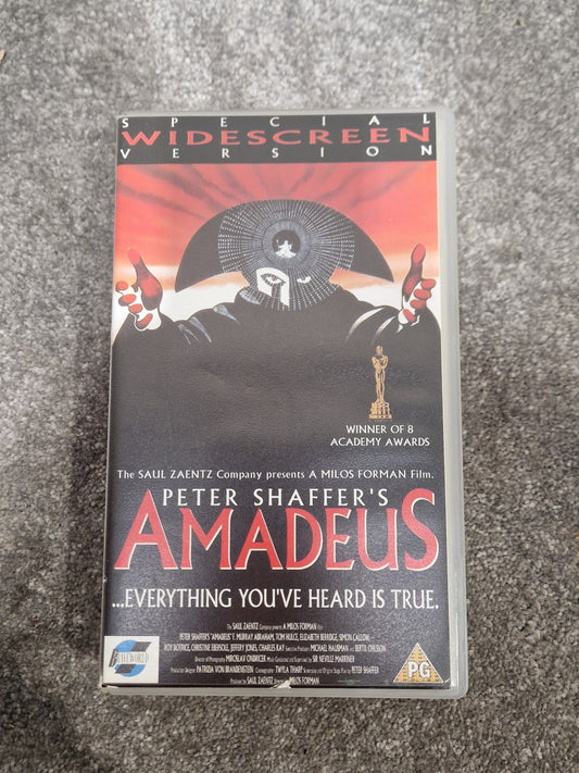Peter Shaffers Amadeus Widescreen Edition ON Video Cassette - VHS Movie, Widescreen Format - Excellent