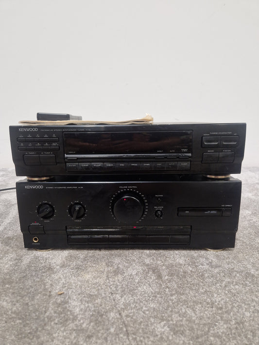 Kenwood A-34 Amplifier And T-74l Synthesizer - High Power, Versatile Sound - Good w/ Manuals & remote