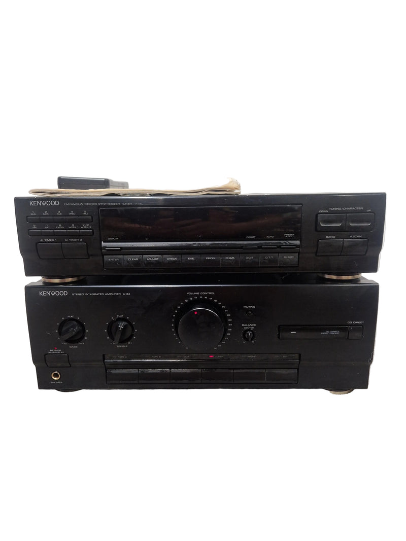 Kenwood A-34 Amplifier And T-74l Synthesizer - High Power, Versatile Sound - Good w/ Manuals & remote - Image 1
