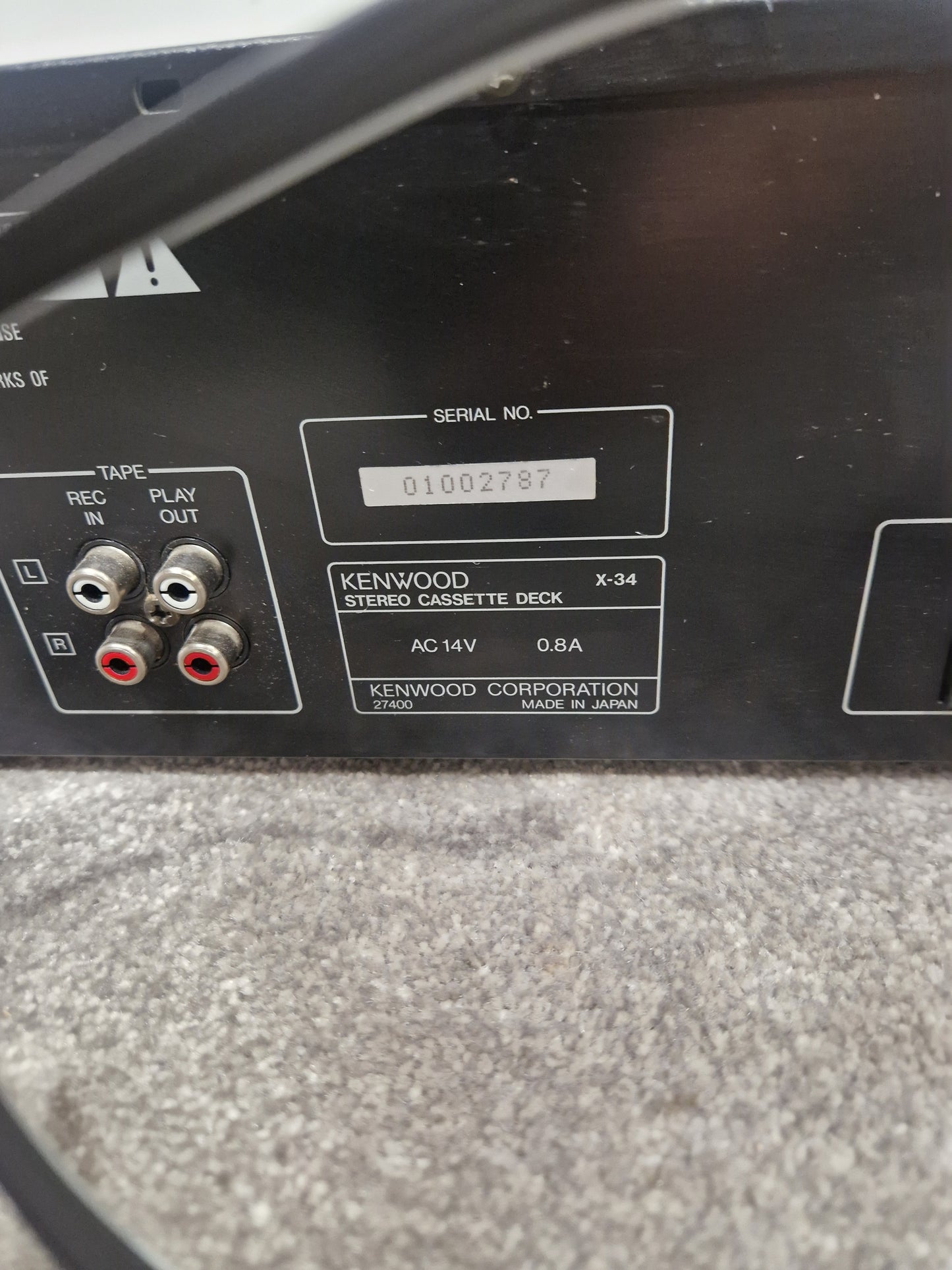 Kenwood X-34 Cassette Player - Vintage Audio, Auto-Reverse - Spares or Repair