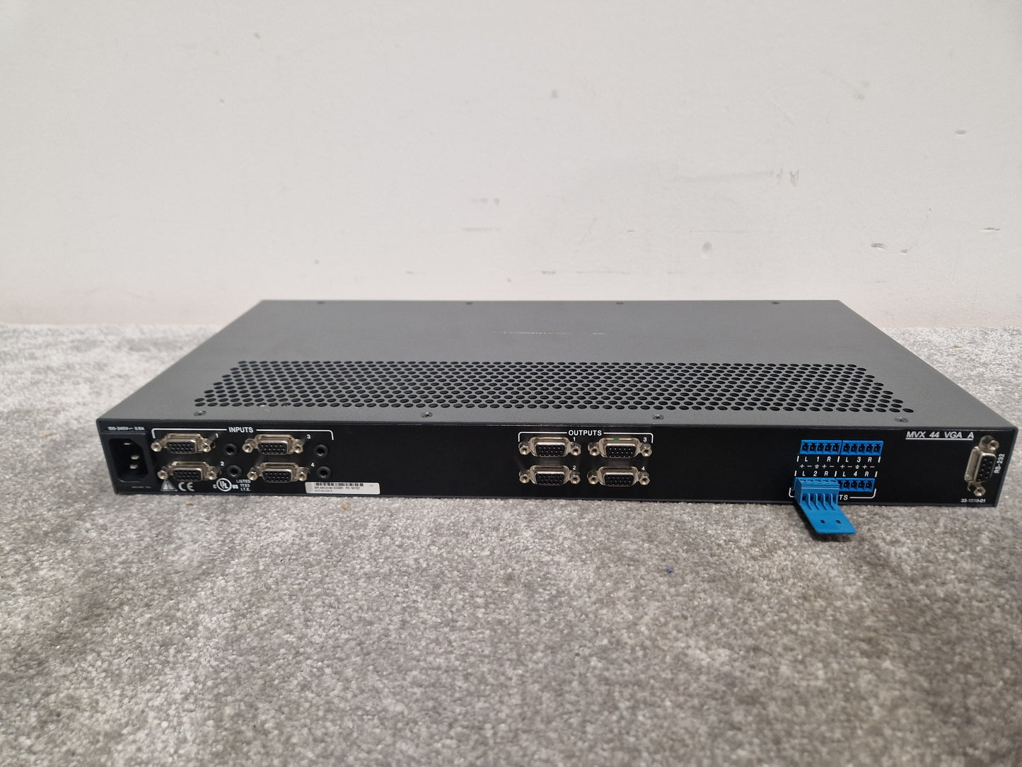 Extron MVX 44 Vga A Matrix Switcher - 4x4 VGA Matrix, High Resolution - Excellent w/ Original Box & Power Supply & Manuals